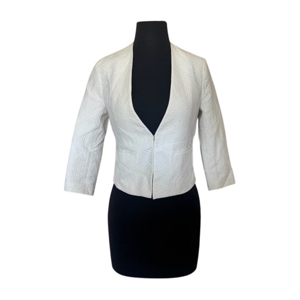 Banana Republic Ivory Textured Jacket - Size 0